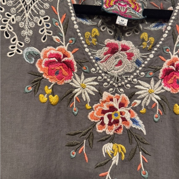 Johnny Was Assa Linen Tunic Dress M - Picture 3 of 6